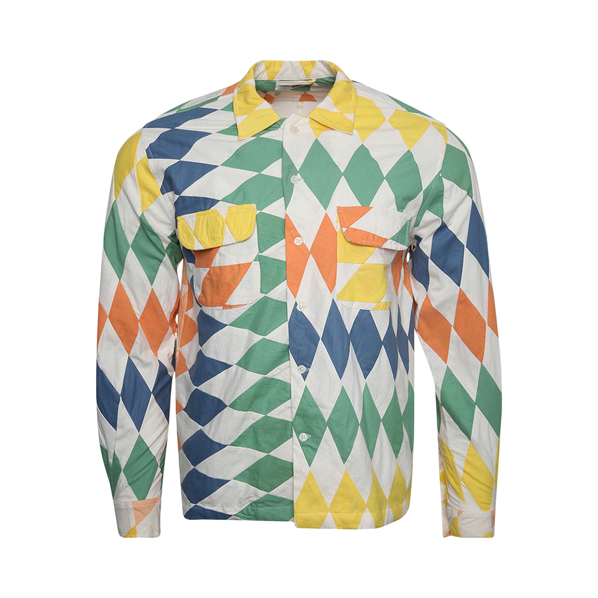 Buy Bode Lonestar Patchwork Long-Sleeve Shirt 'Multicolor 