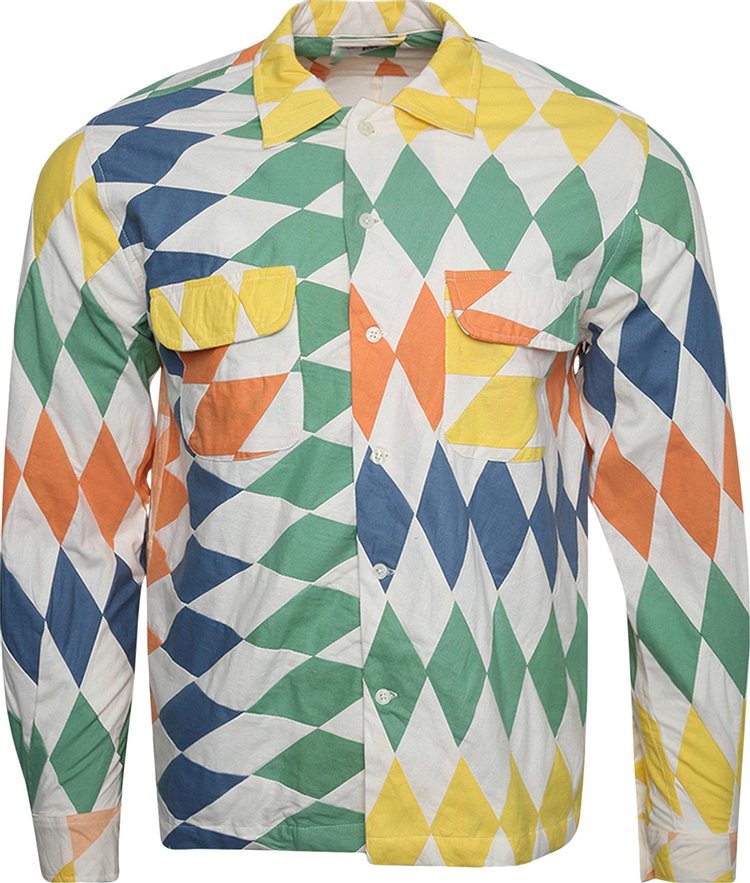 Bode Lonestar Patchwork Long-Sleeve Shirt 'Multicolor'
