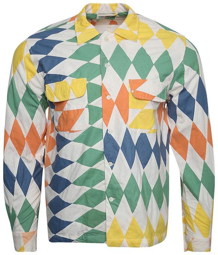 Bode Lonestar Patchwork Long Sleeve Shirt Multicolor