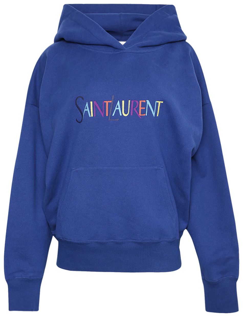 Saint Laurent Velvet distressed hoodie