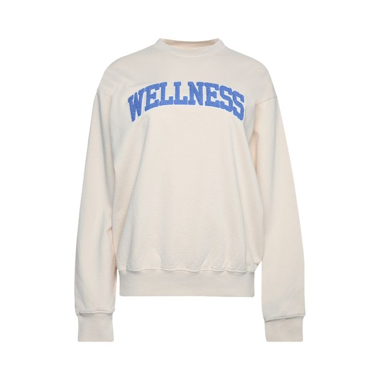 Sporty  Rich Wellness Boucle Crewneck Cream