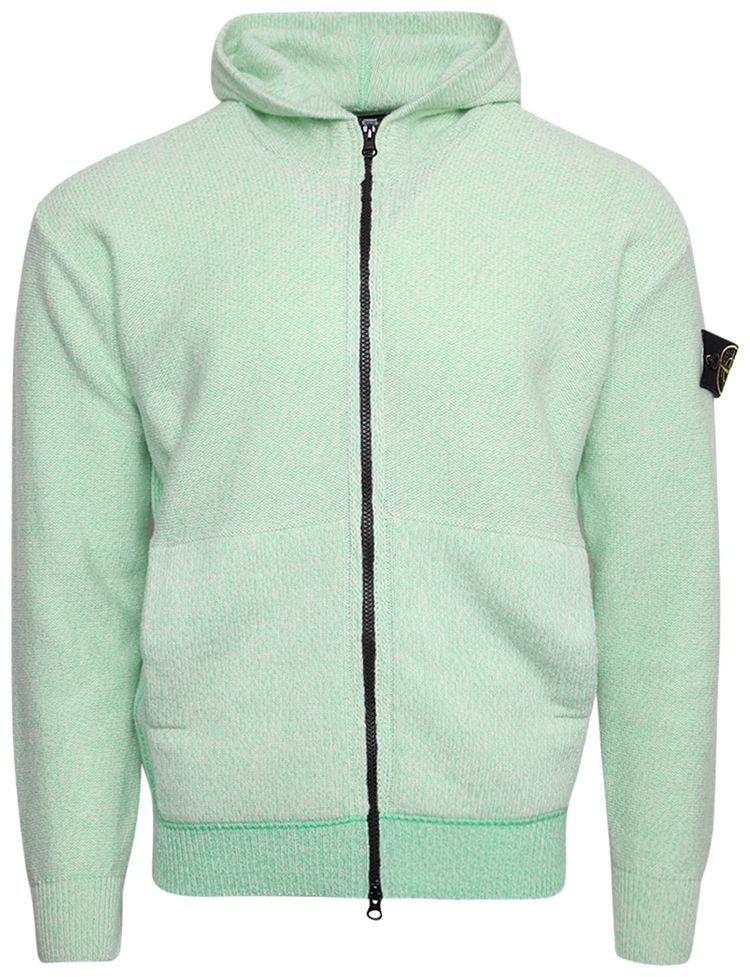 Stone Island Hooded Cardigan Knit Green