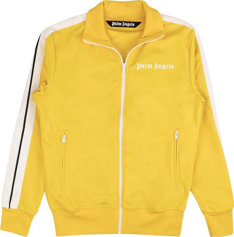 Buy Palm Angels Classic Track Jacket 'Yellow/White ...