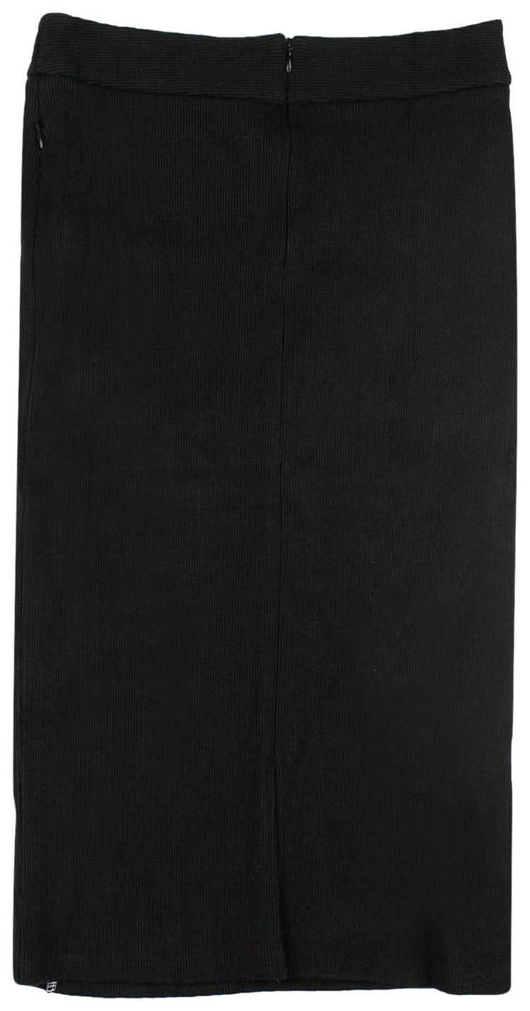 A Cold Wall Ribbed Fitted Pencil Skirt Black