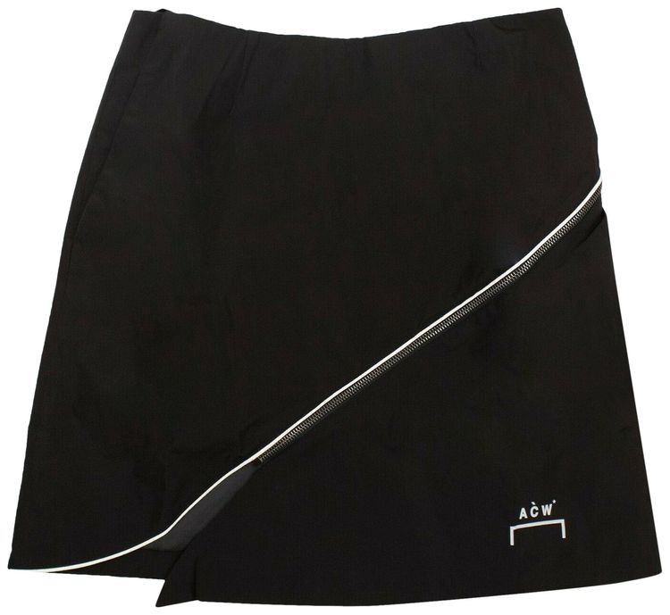 A Cold Wall Zip Embellished Shell Skirt Black