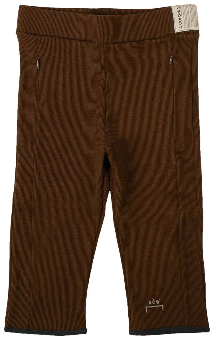 A Cold Wall Ribbed Knit Shorts Brown