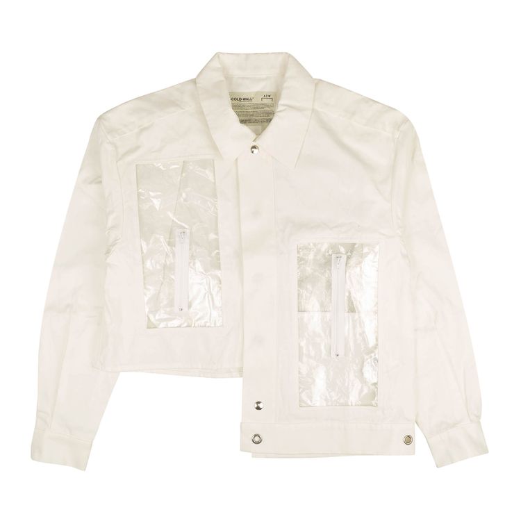 A Cold Wall Window Pocket Button Down Shirt White