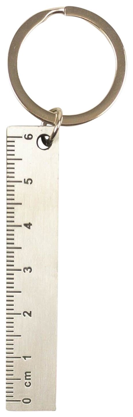 A Cold Wall Metal Ruler Keychain Grey