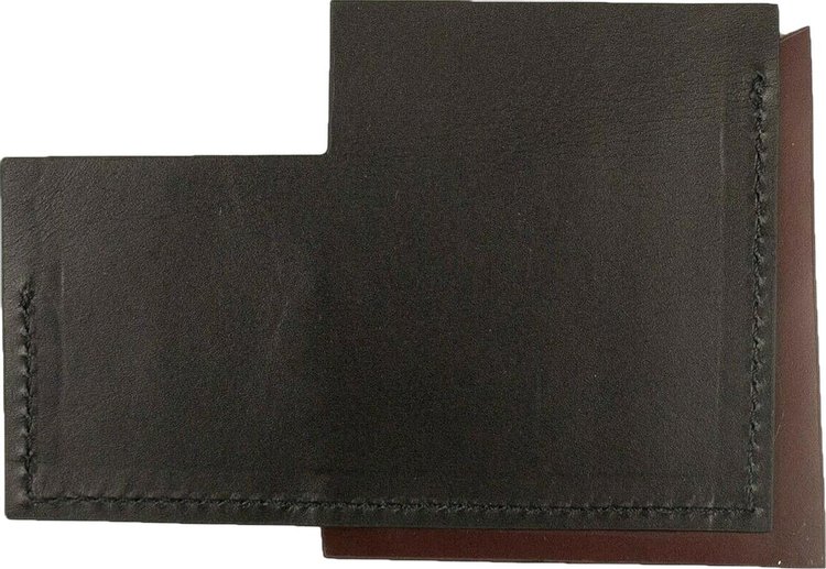 A Cold Wall Leather Asymmetrical Cardholder Red