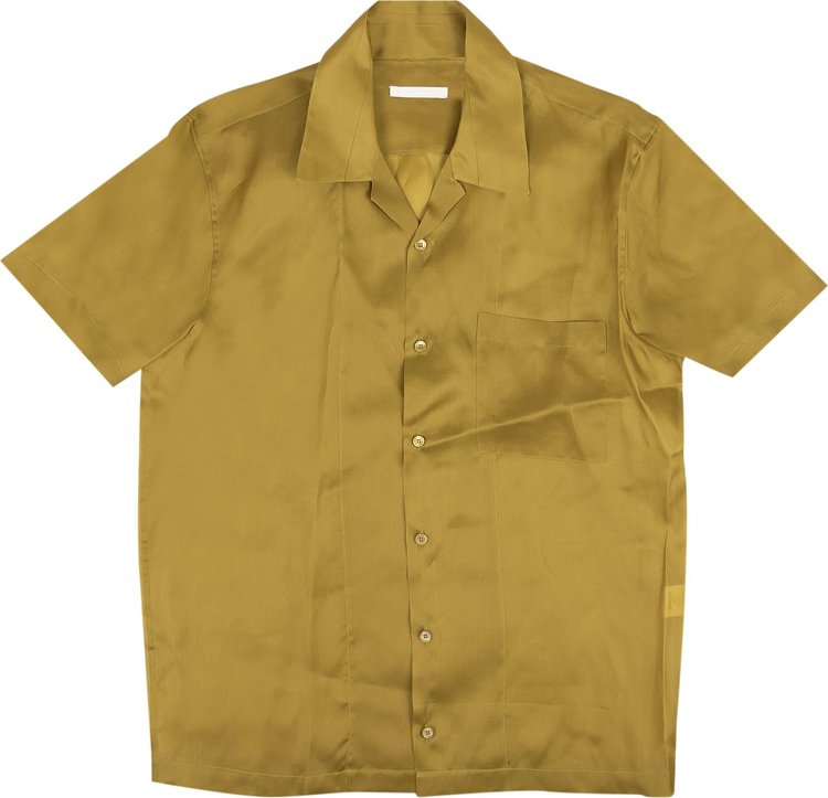 Helmut Lang Organza Silk Button Down Shirt 'Yellow'