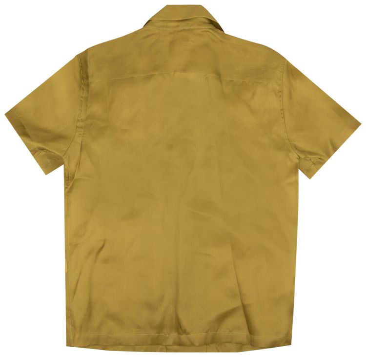 Helmut Lang Organza Silk Button Down Shirt Yellow