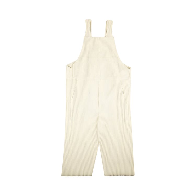 Issey Miyake Pleated Jumpsuit Overalls 'White'