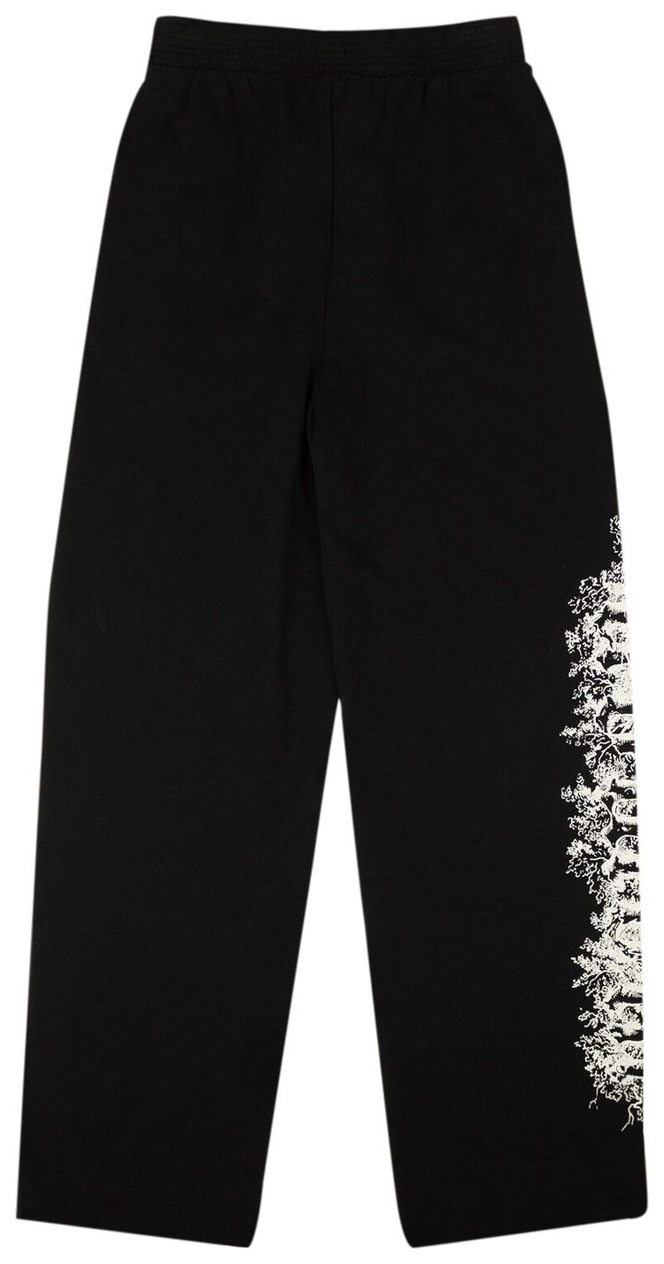 Off White Wide Leg Printed Sweatpant Black