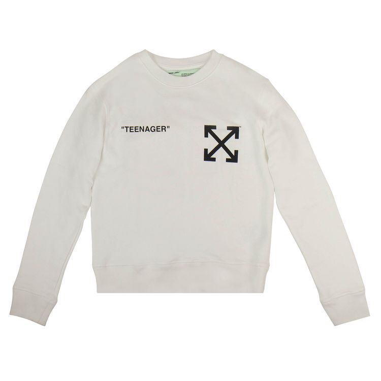 Off White Bart Crewneck Sweatshirt White