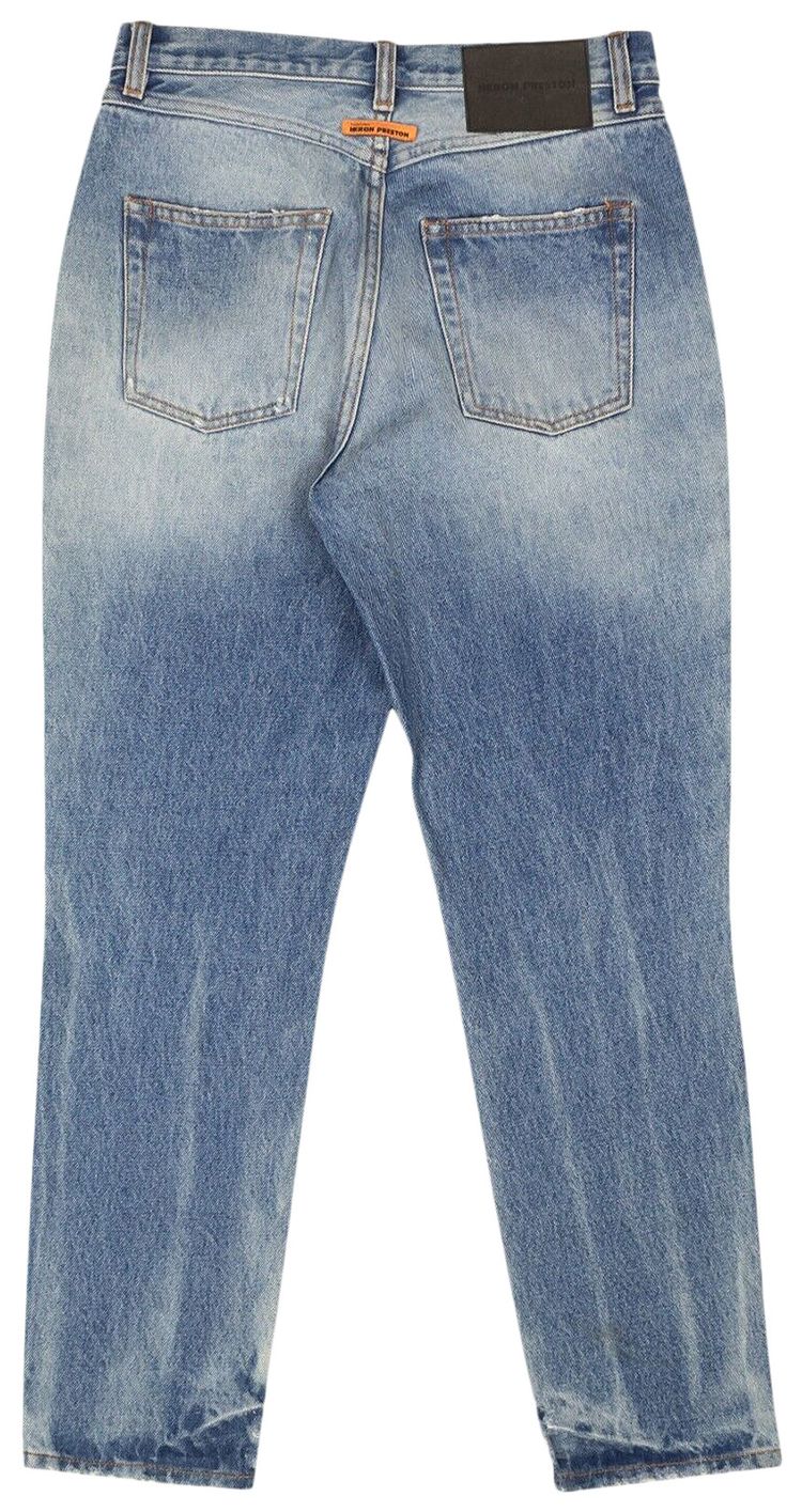 Heron Preston CTNMB Embroidered Denim Jeans Blue