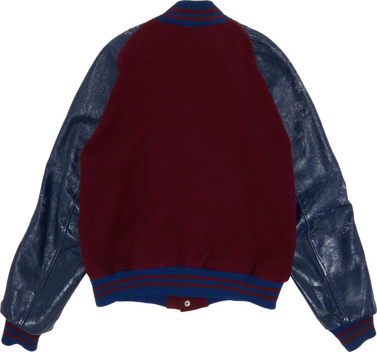 Vintage Letterman Jacket BurgundyNavy From the Closet of ASAP Nast