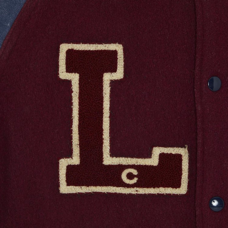 Vintage Letterman Jacket BurgundyNavy From the Closet of ASAP Nast