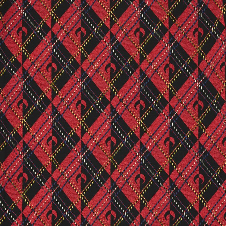 Marine Serre Royal Moon Carreaux Top Red