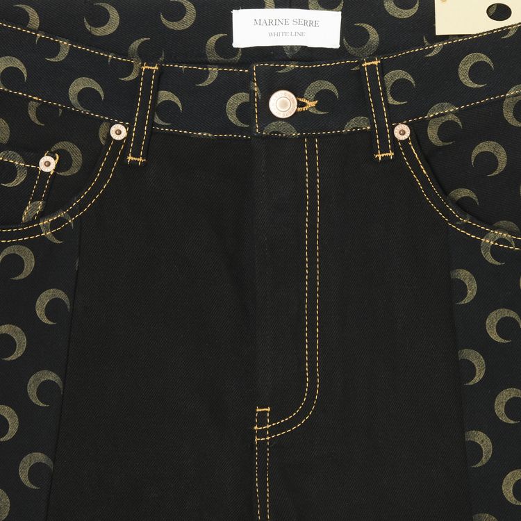 Marine Serre Moon Denim Trousers Black