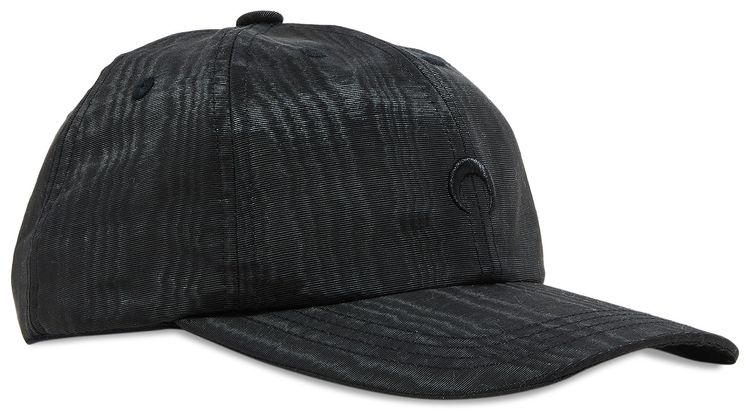 Marine Serre Embroidered Moire Cap Black