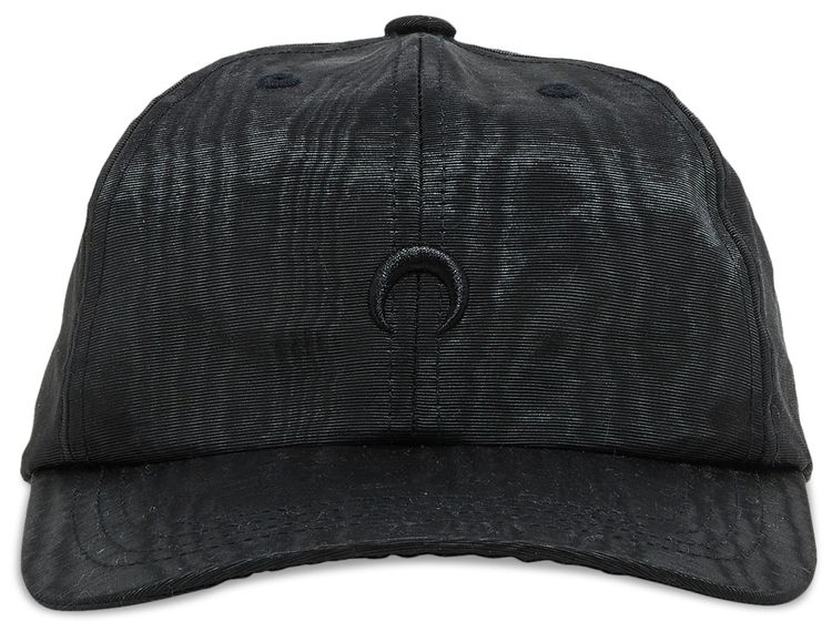 Marine Serre Embroidered Moire Cap Black