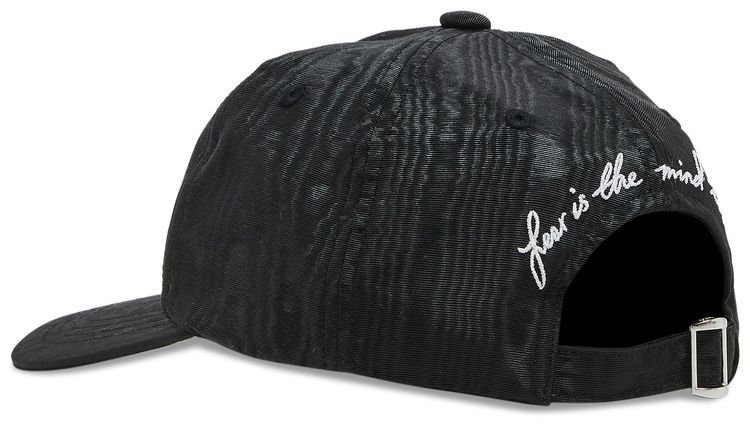 Marine Serre Embroidered Moire Cap Black