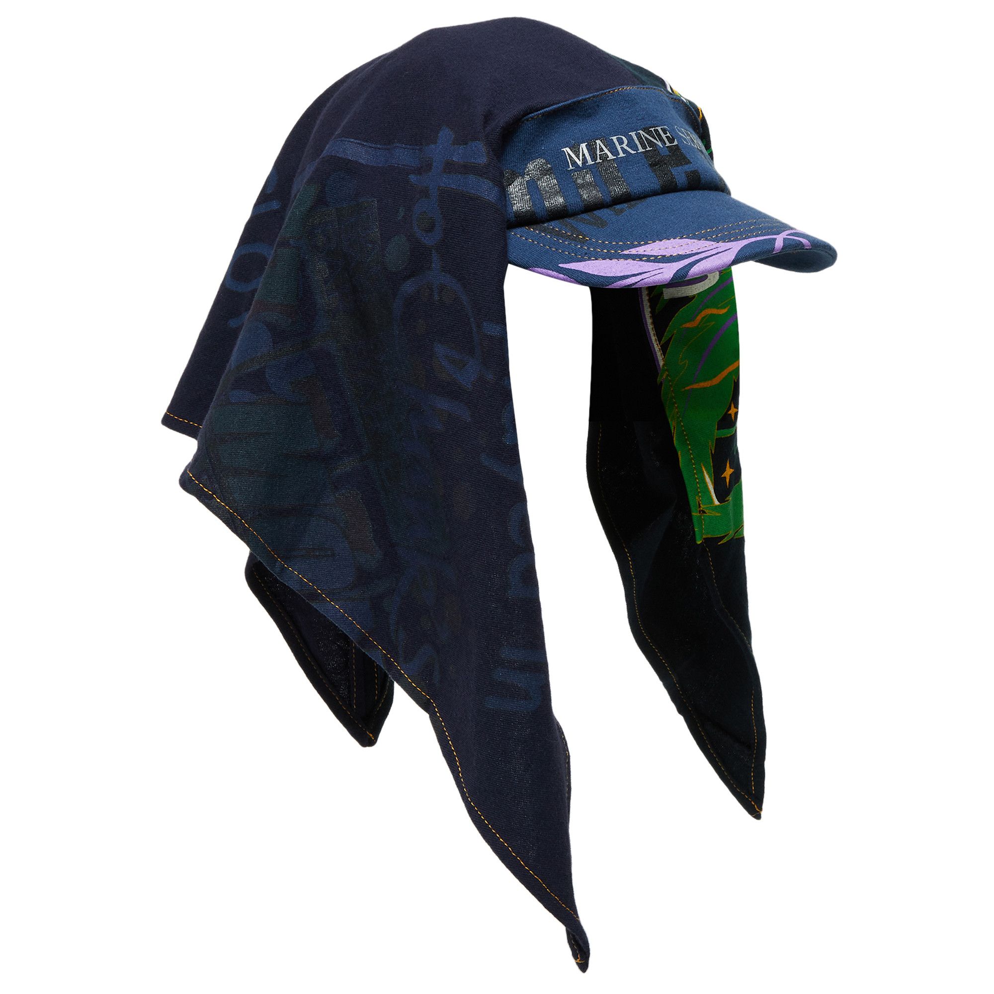 MARINE SERRE ブラック ロゴキャップ 中古・古着通販】MARINE SERRE (マリーンセル) ロゴキャップ