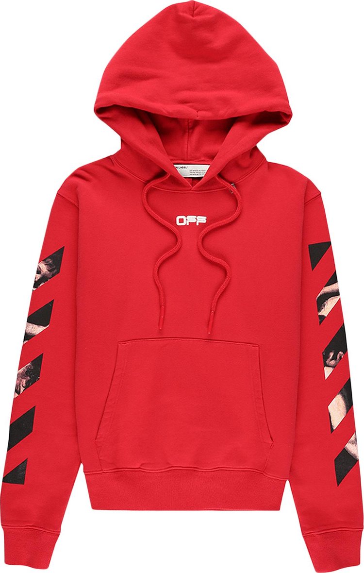 Off White Caravaggio Arrow Hoodie Red