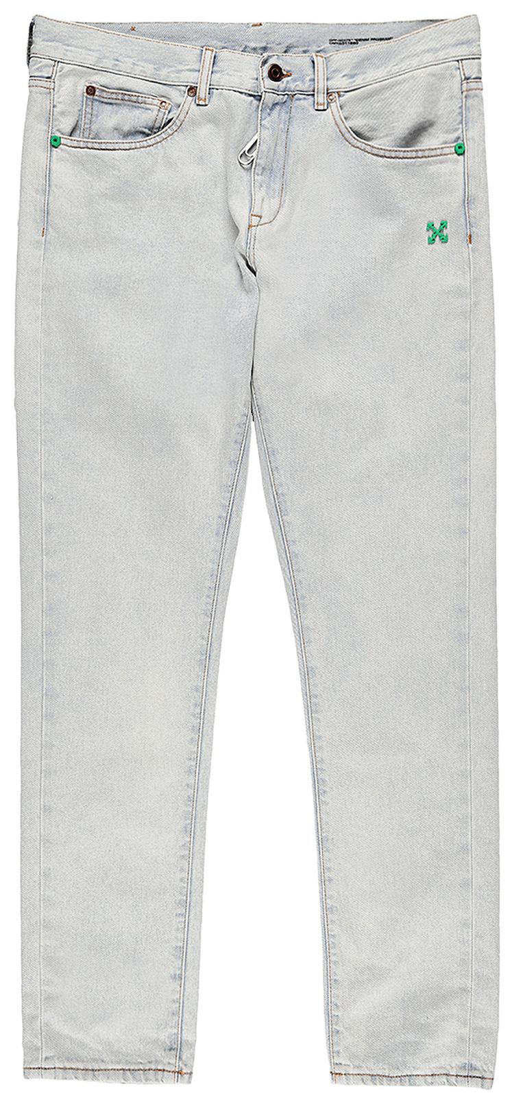 Off White Slim Jeans Bleach Mint
