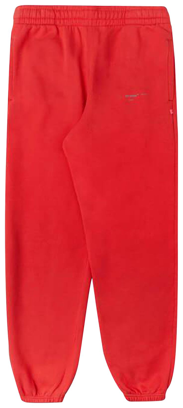 Off White Unfinished Slim Sweatpant RedSilver