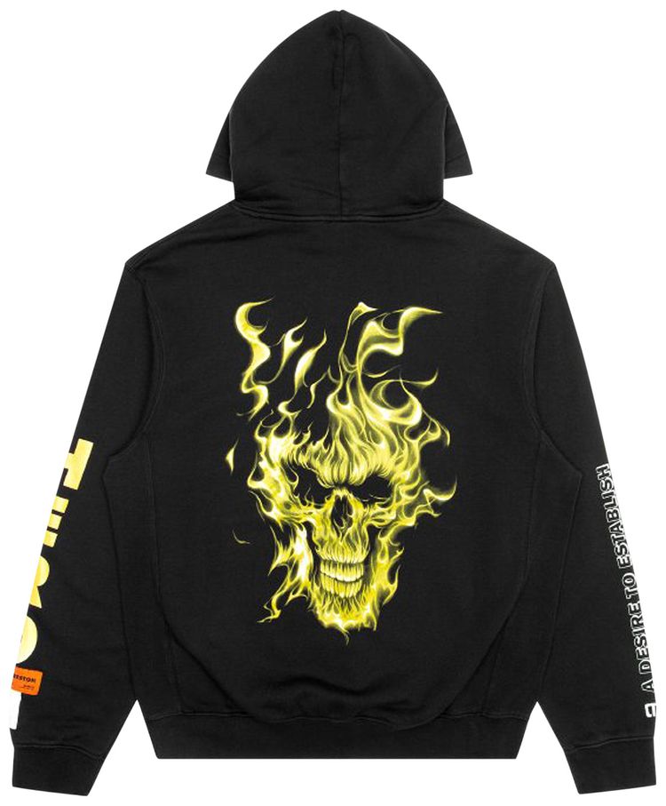 Heron Preston Skull Hoodie Off Black