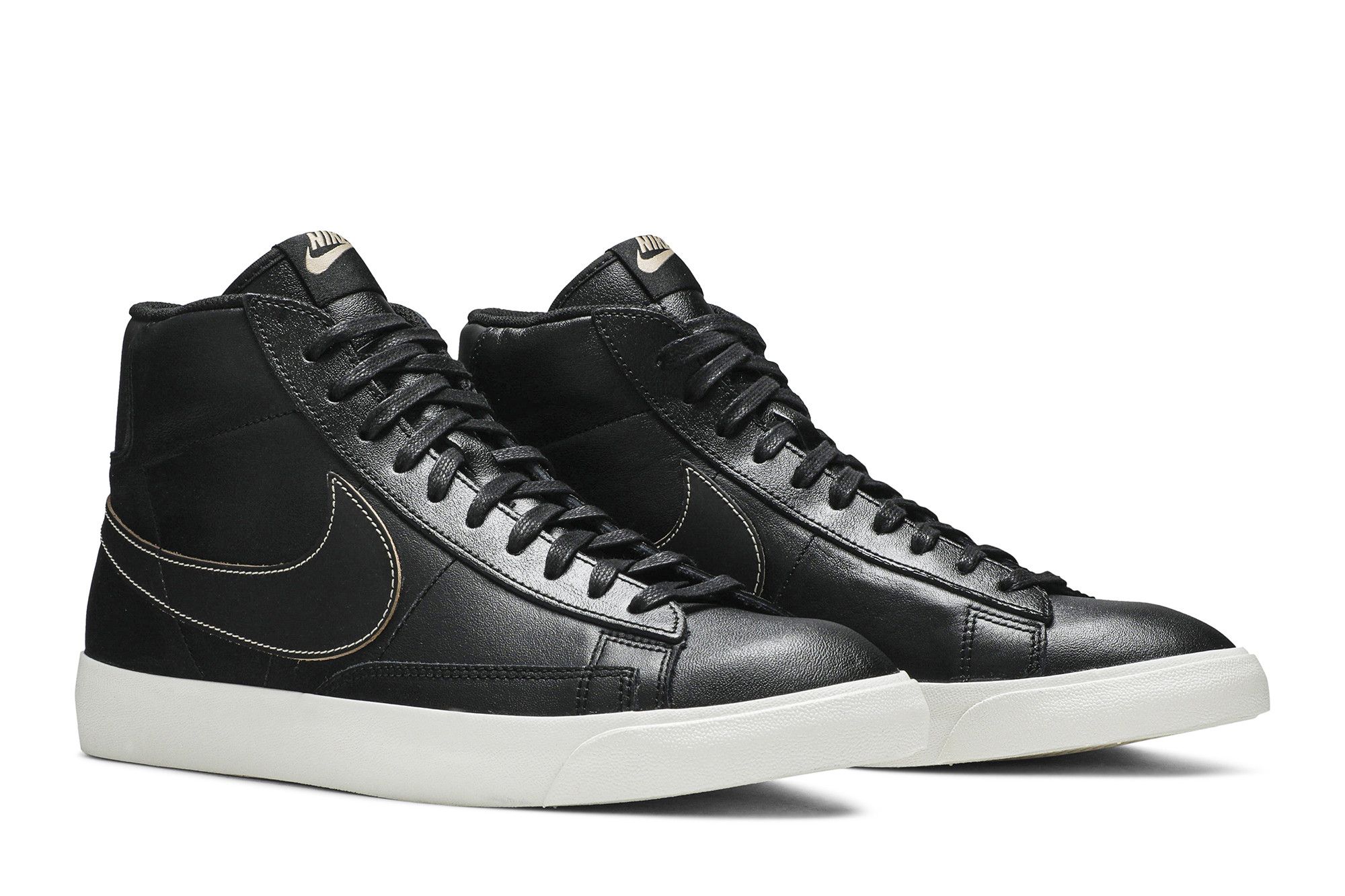 nike blazer mid premium leather black