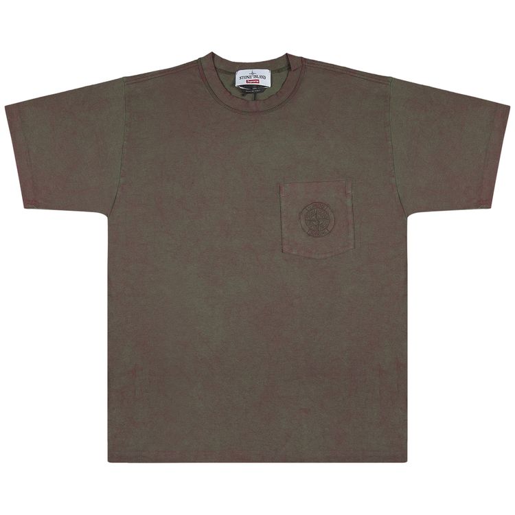 Buy Supreme x Stone Island Pocket T-Shirt 'Red' SS19KN6 RED GOAT