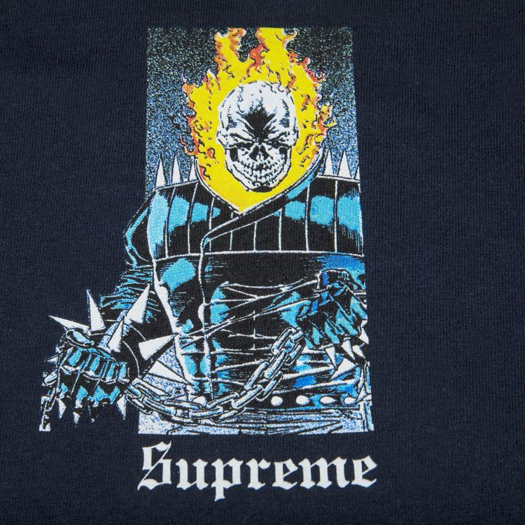 Supreme Ghost Rider T Shirt Navy