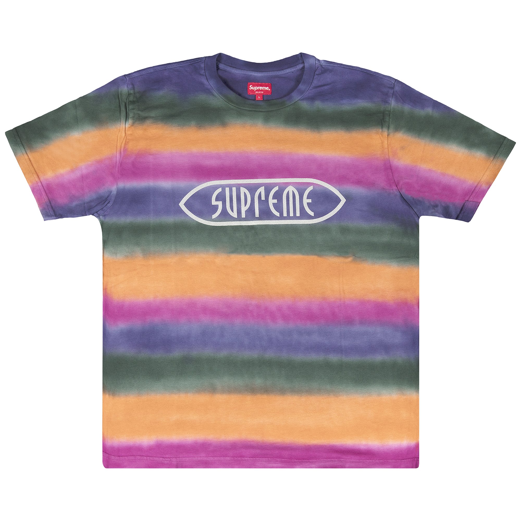 Supreme 19ss  Rainbow Stripe Tee