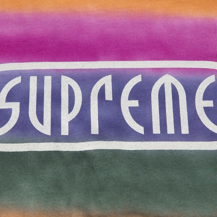 Supreme Rainbow Stripe T Shirt Orange
