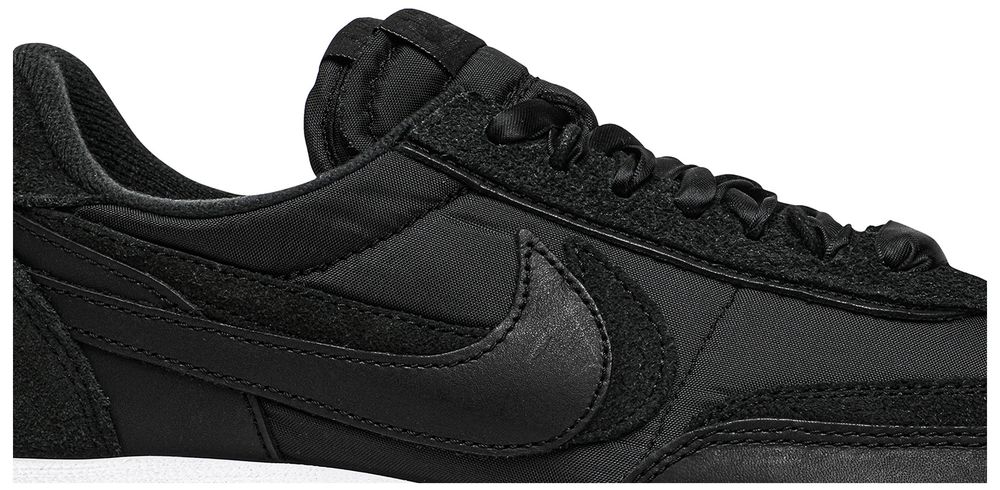 sacai waffle nylon black