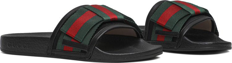 Gucci Wmns Satin Slide Web Bow