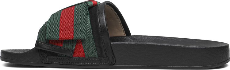 Gucci Wmns Satin Slide Web Bow