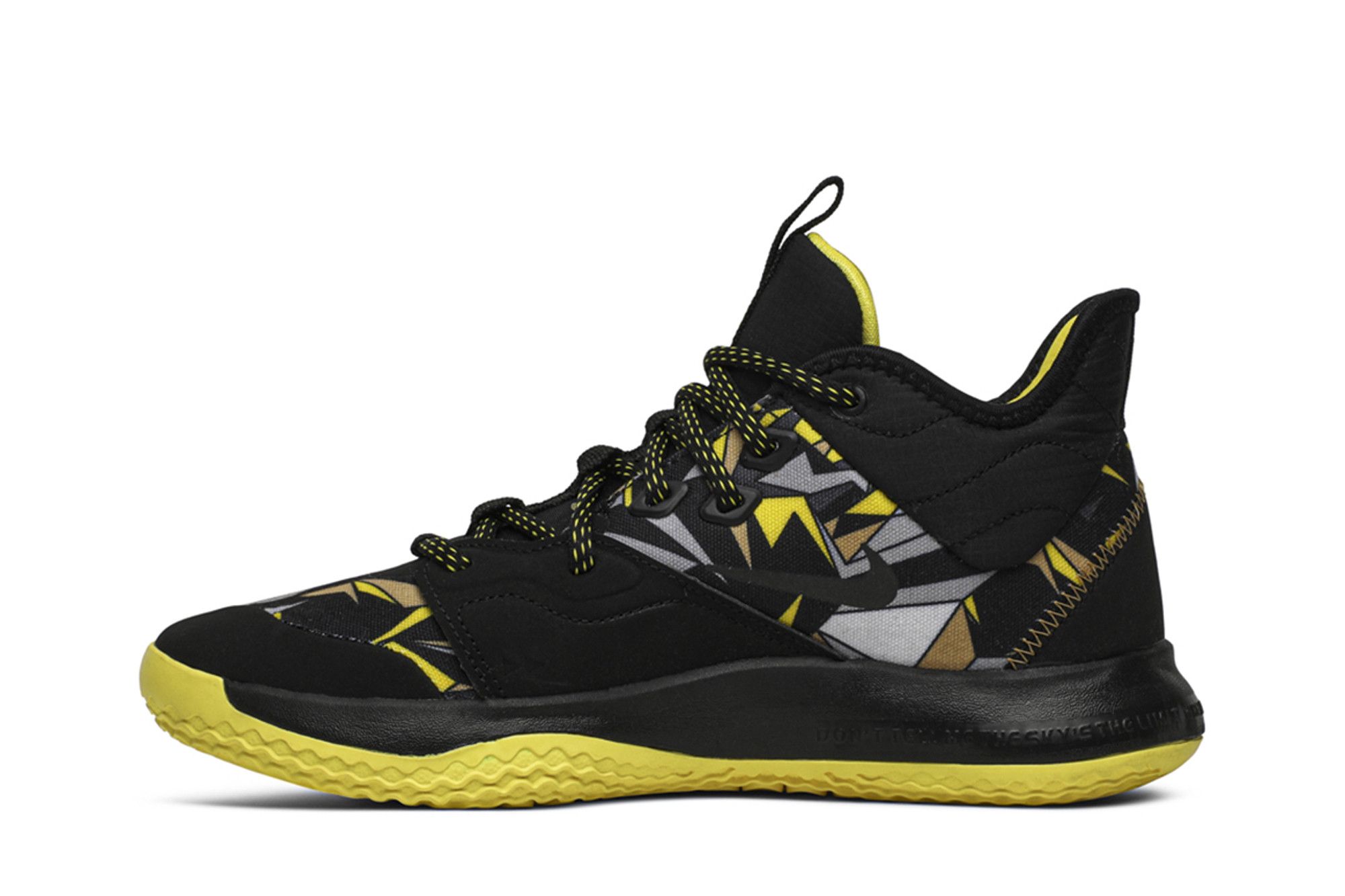Black and yellow paul george shoes shop
