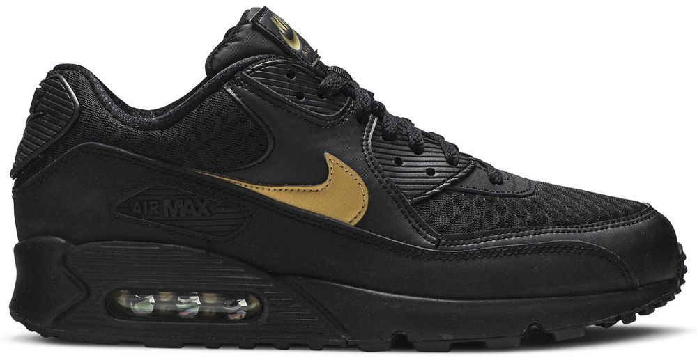 nike air max 90 essential black and gold
