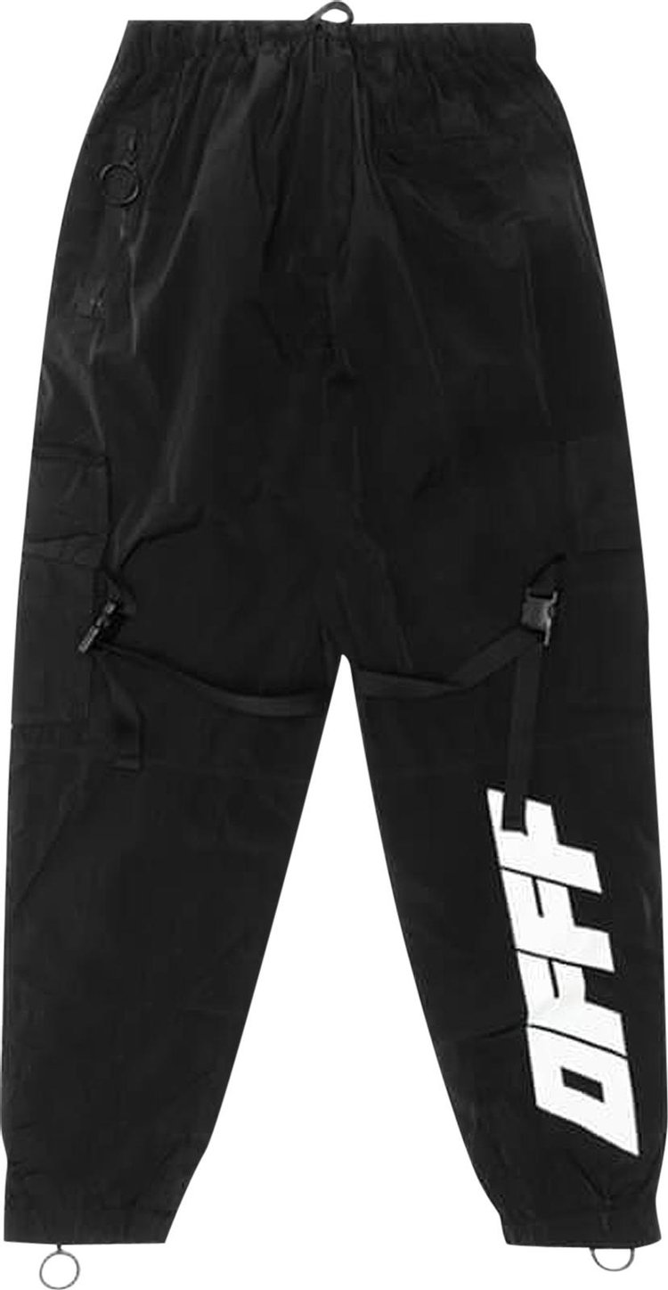 Off White Parachute Cargo Pants Black