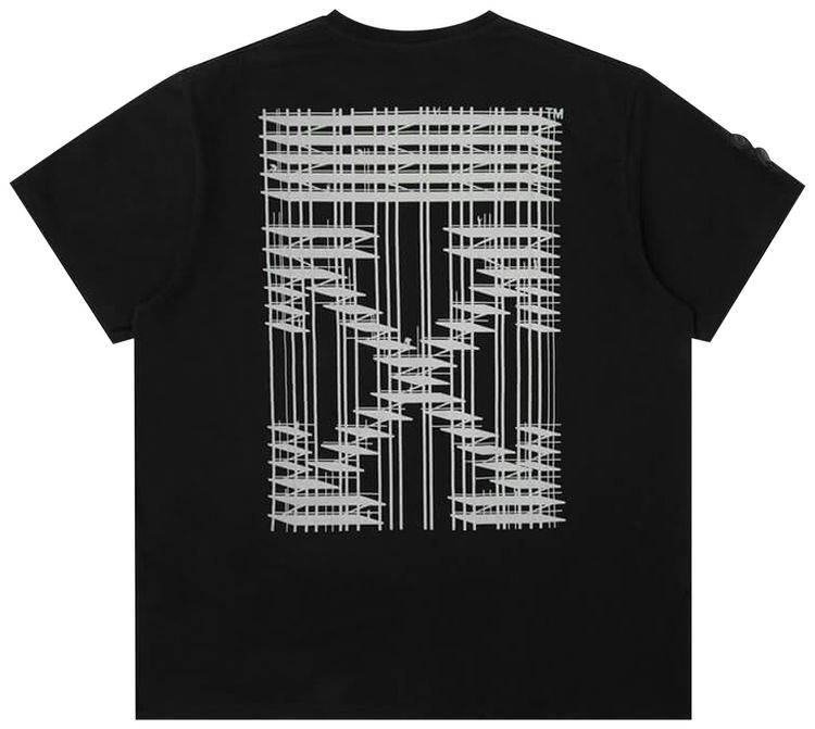 Off White Industrial Short Sleeve Over Tee Black  Silver