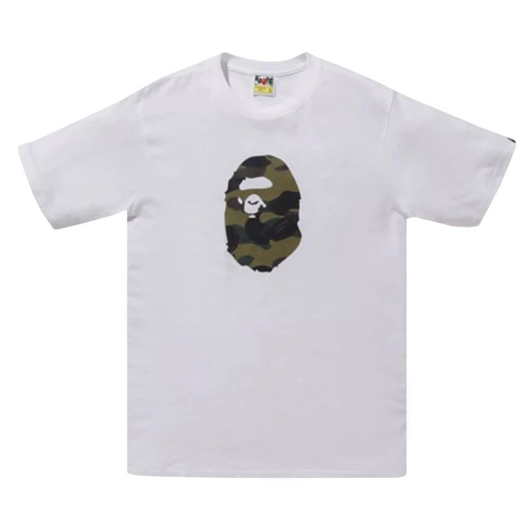 BAPE Premium Summer Bag 1st Camo Ape Head T Shirt White