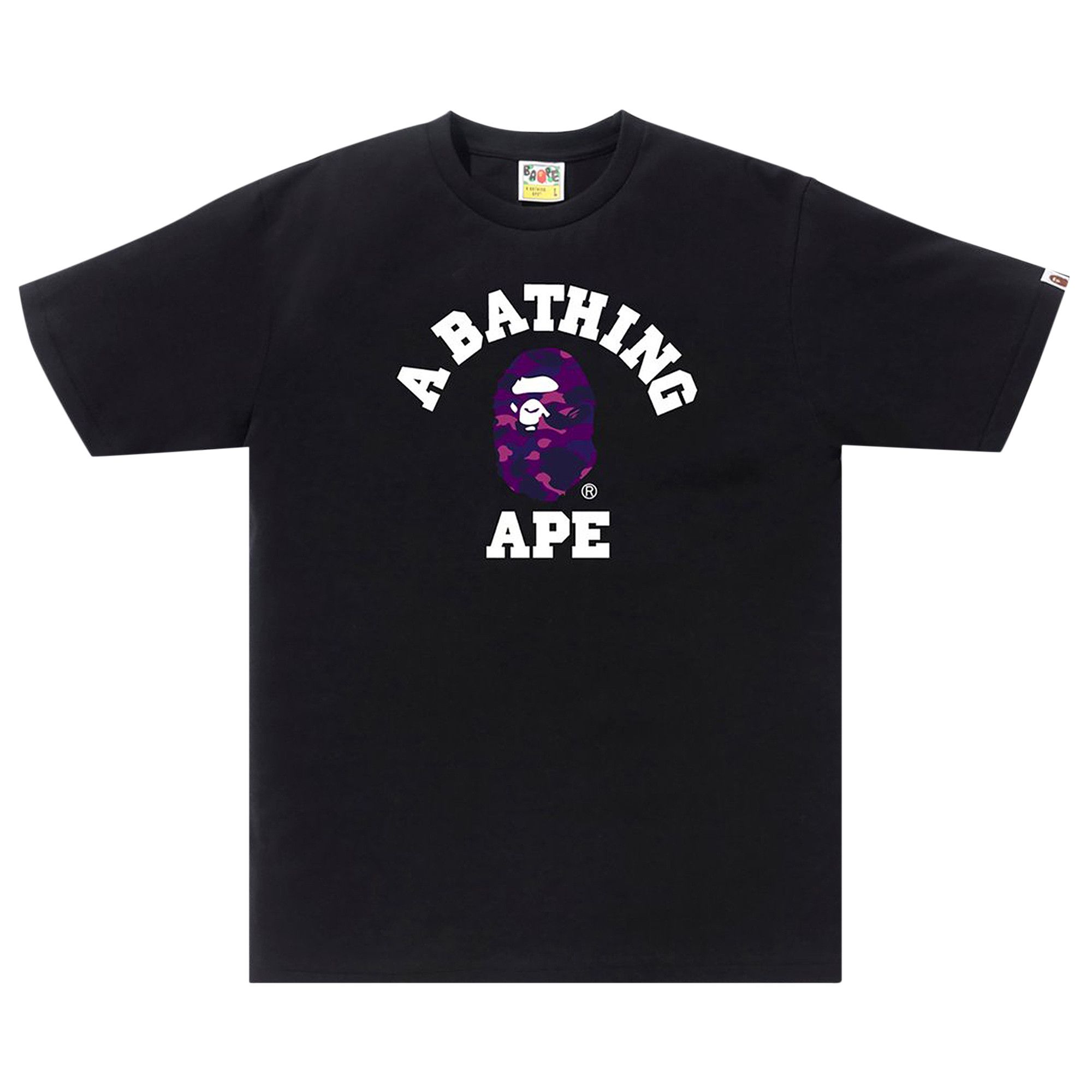 Buy BAPE Color Camo College T Shirt Black Purple 0039 100000103CCCT BLAC GOAT CA