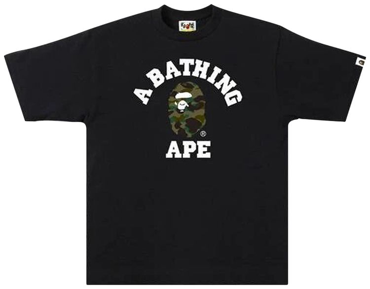 BAPE 1st Camo College T Shirt Black