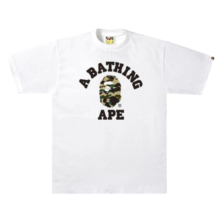 BAPE 1st Camo College T Shirt White