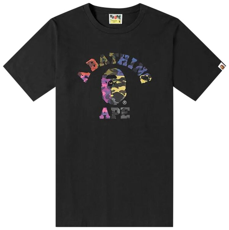 BAPE Mix Camo College T Shirt Black
