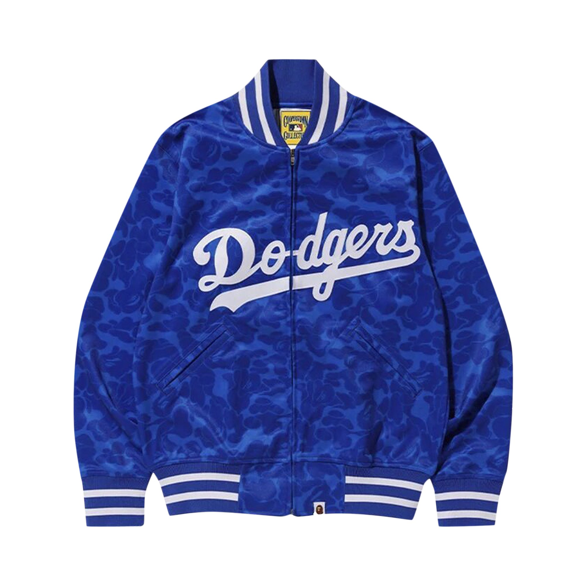 Buy BAPE x Mitchell & Ness Dodgers Jacket 'Blue' - 0039 ...