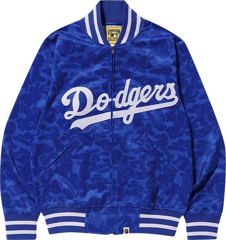 BAPE x Mitchell & Ness Dodgers Jacket 'Blue'